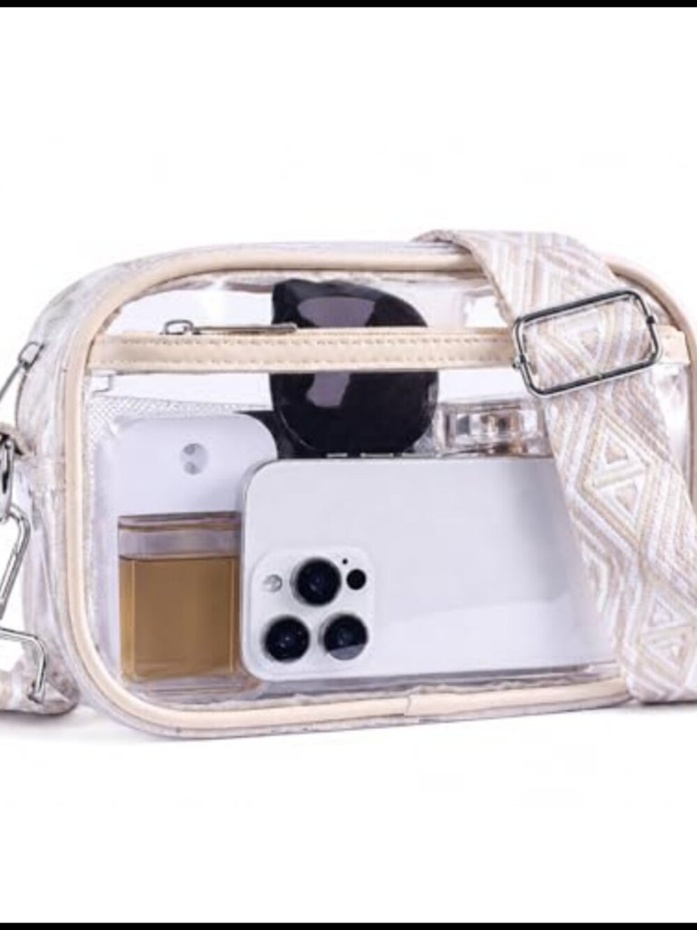 Clear Crossbody Bag Women Stadium Approved Concert Festival Purse PVC